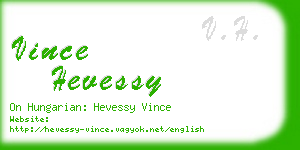 vince hevessy business card